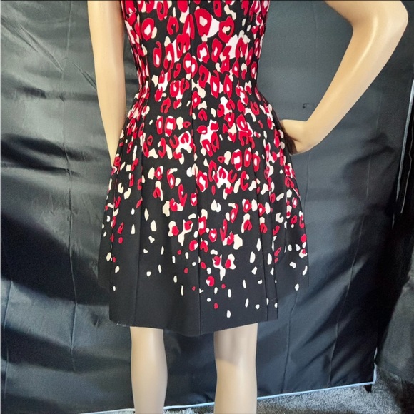 Calvin Klein Red and Black Patterned Mini Dress - Picture 6 of 14